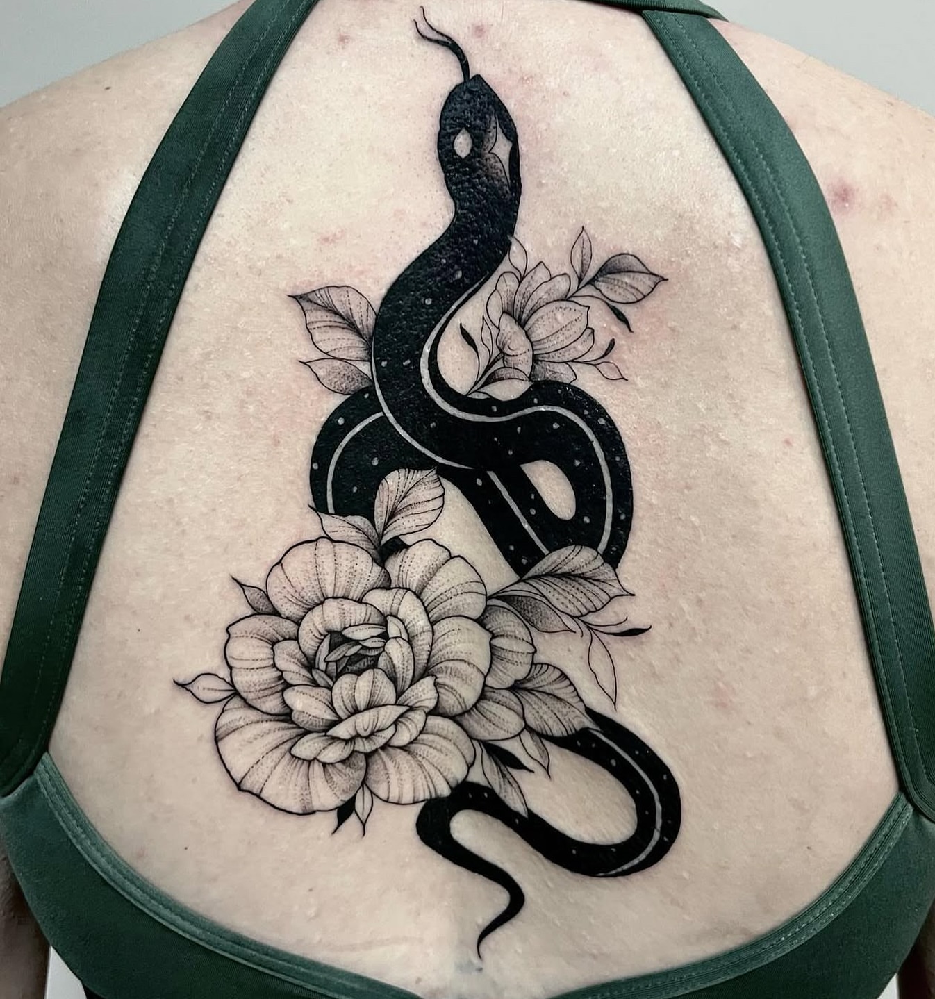 Tattoo by @finelineperception — black_and_grey, dotwork