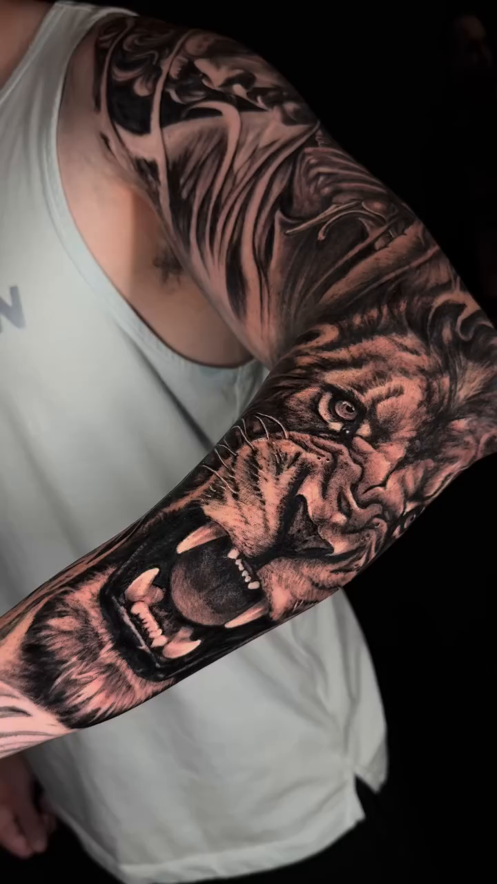 Tattoo by @coryjamestattoo — realism, black_and_grey