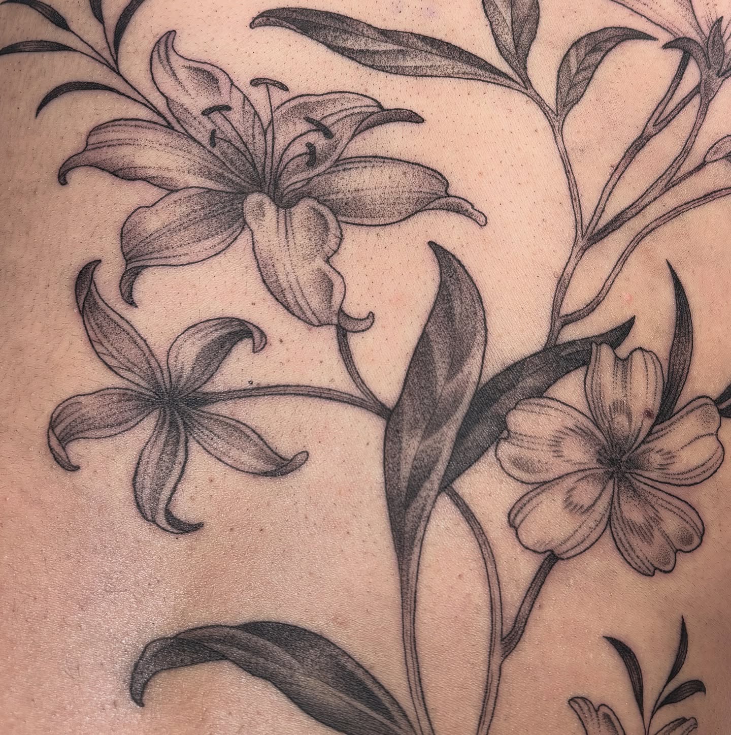 Tattoo by @kinseymillertattoo — black_and_grey