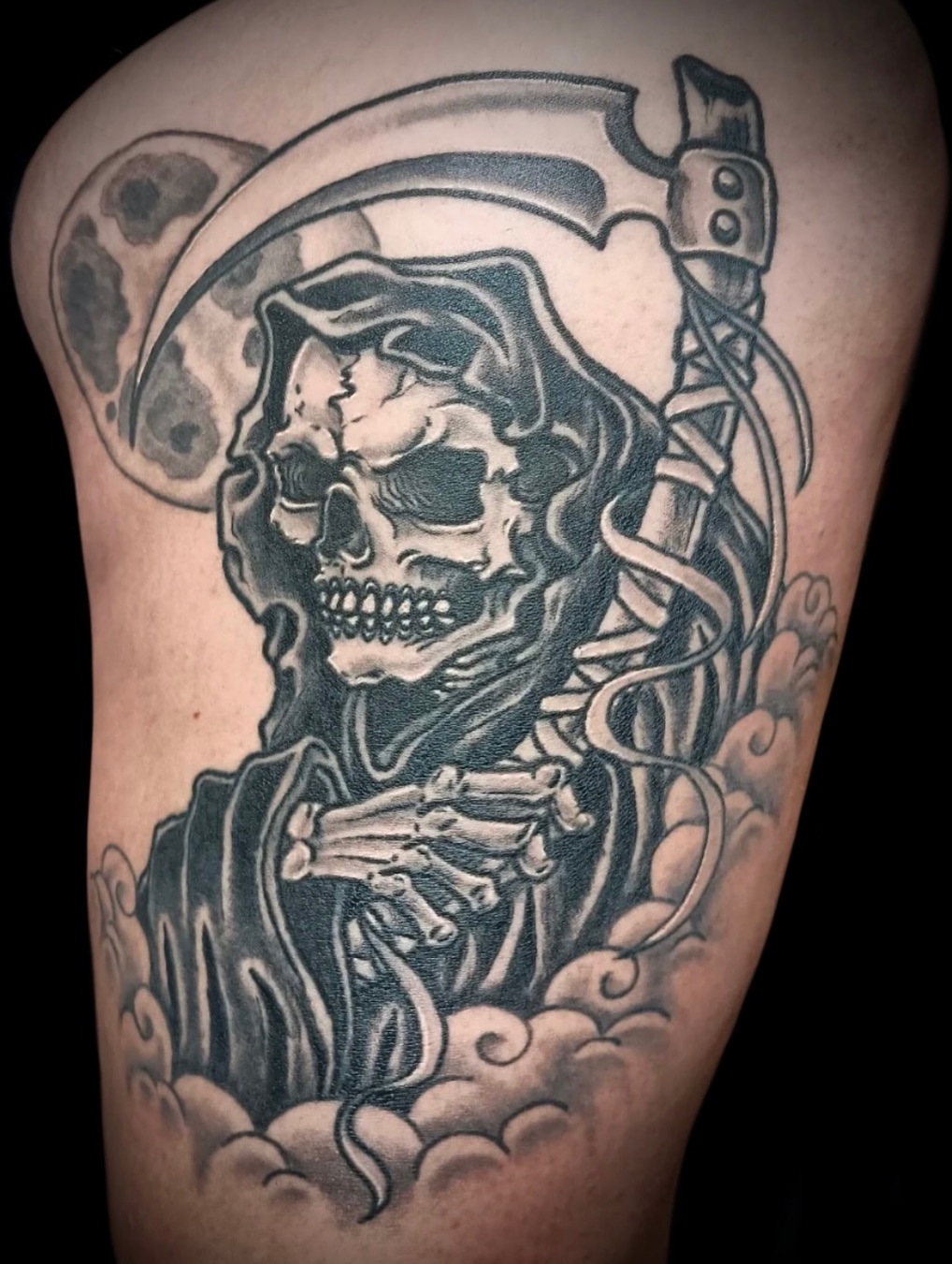 Tattoo by @mister_perks — black_and_grey, realism