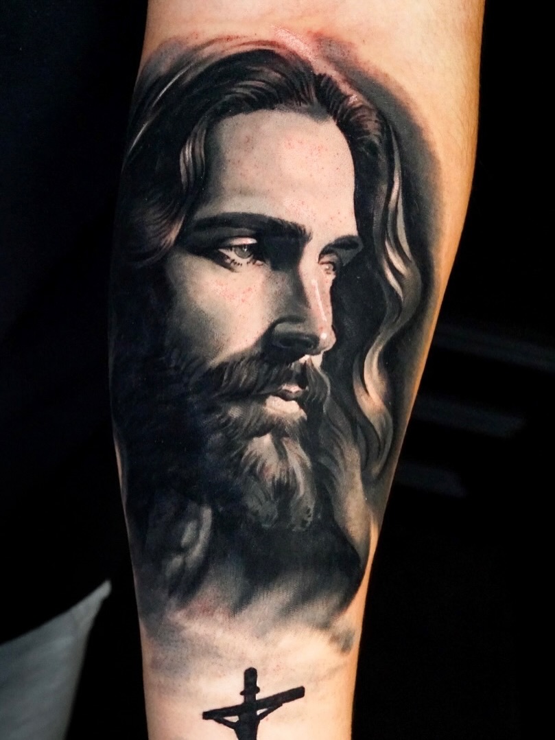 Tattoo by @josecarlos.tattoos — realism, black_and_grey