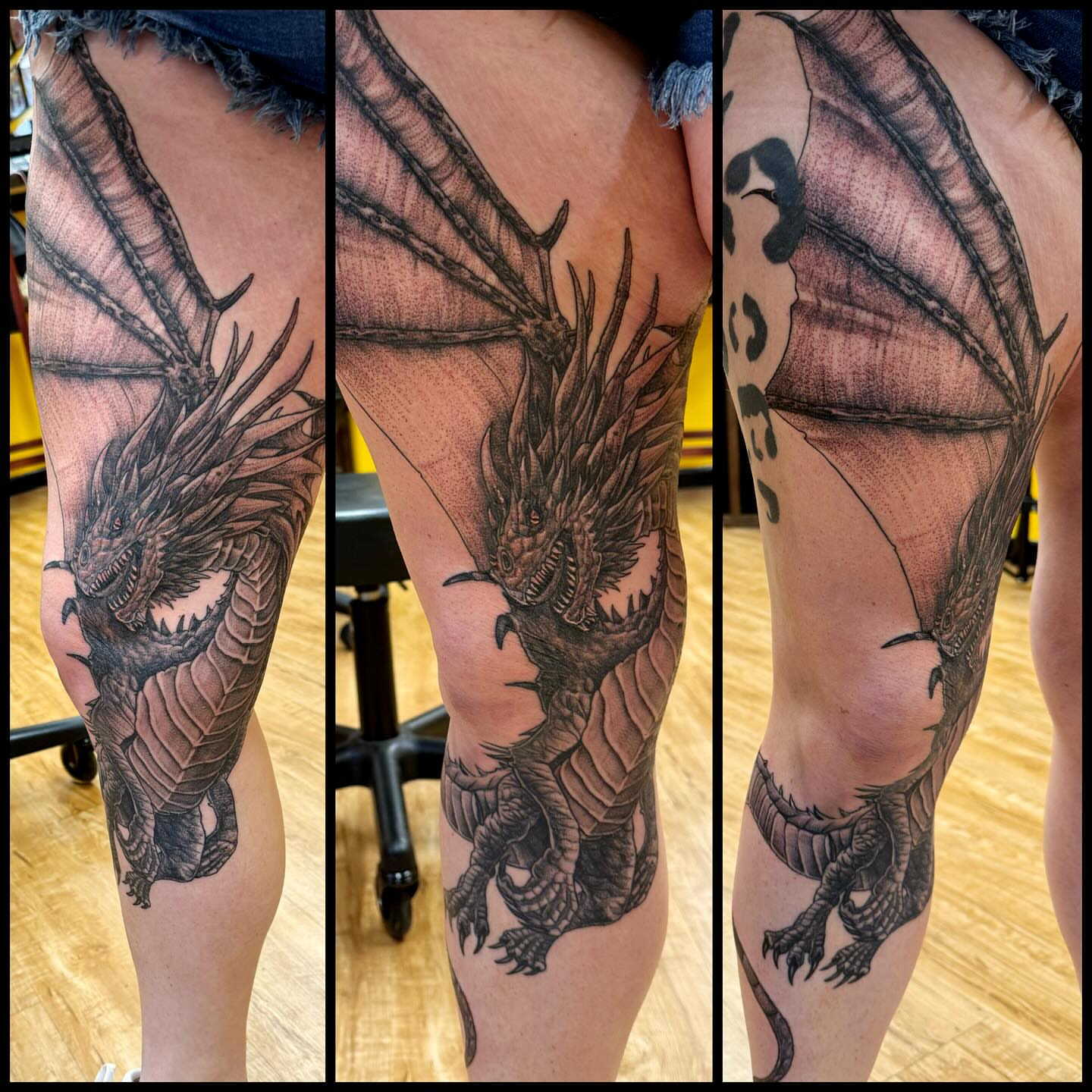 Tattoo by @famous77 — black_and_grey, realism