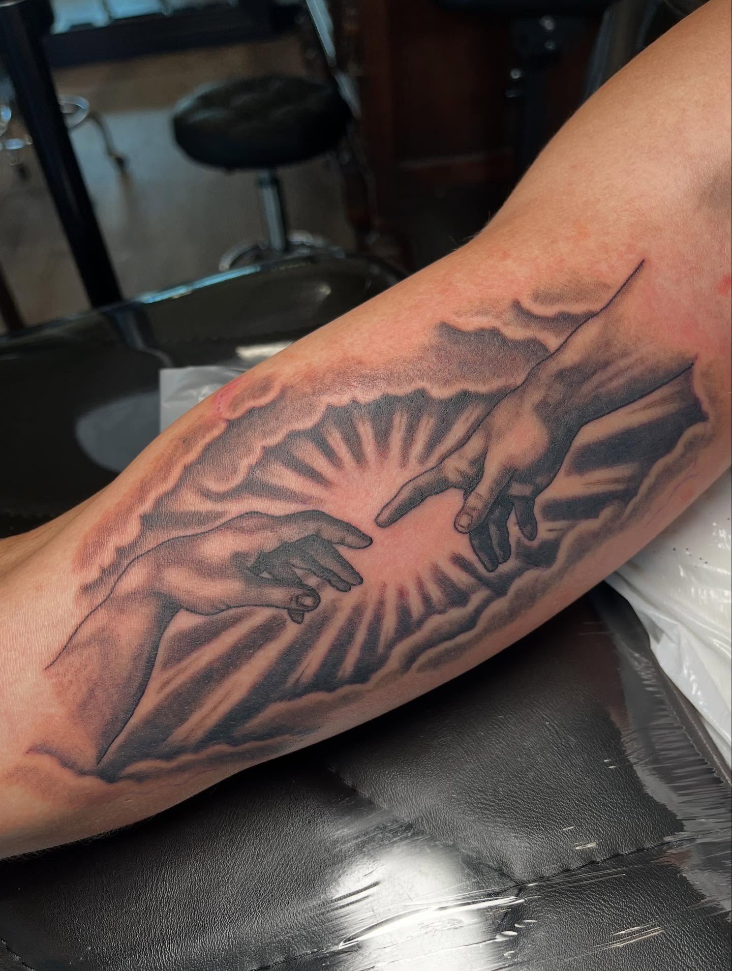 Tattoo by @rachelw.tattoo — black_and_grey, realism