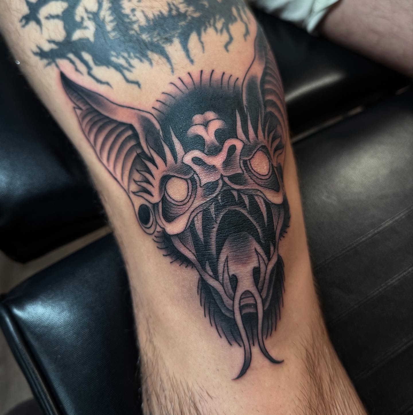 Tattoo by @chadmc509 — black_and_grey, dark_realism