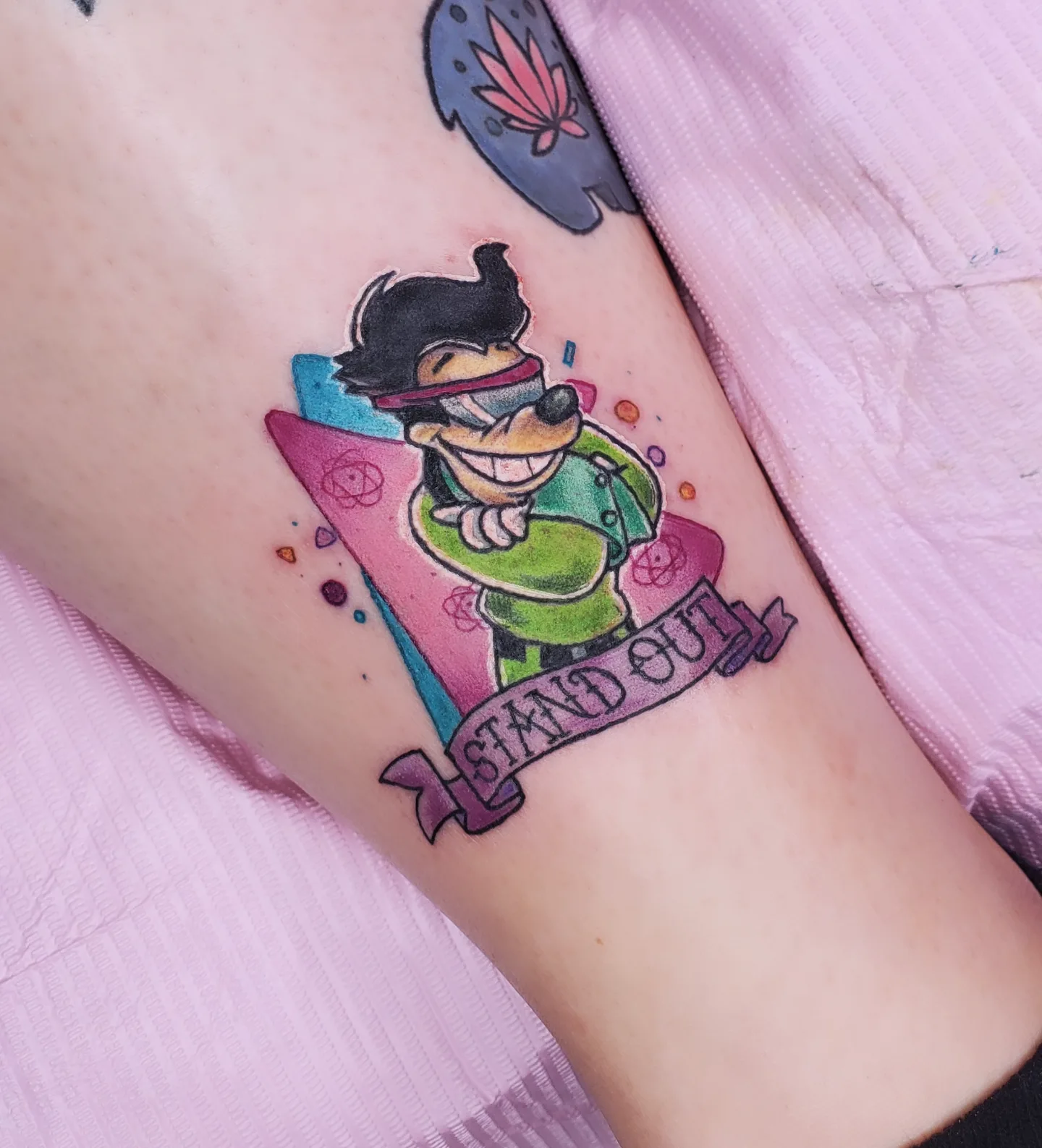 Cartoon character new school tattoo on the forearm by Sum'er Daize Tattoos