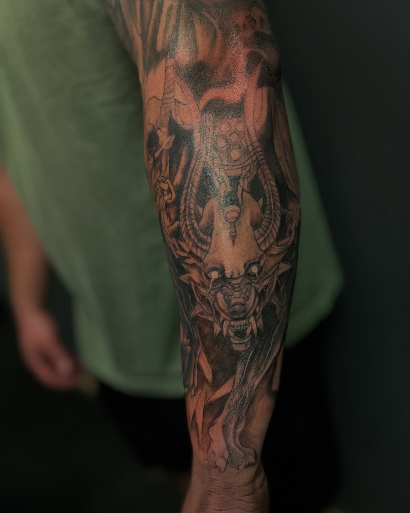 Tattoo by @tat2garrett — dark_realism, geometric