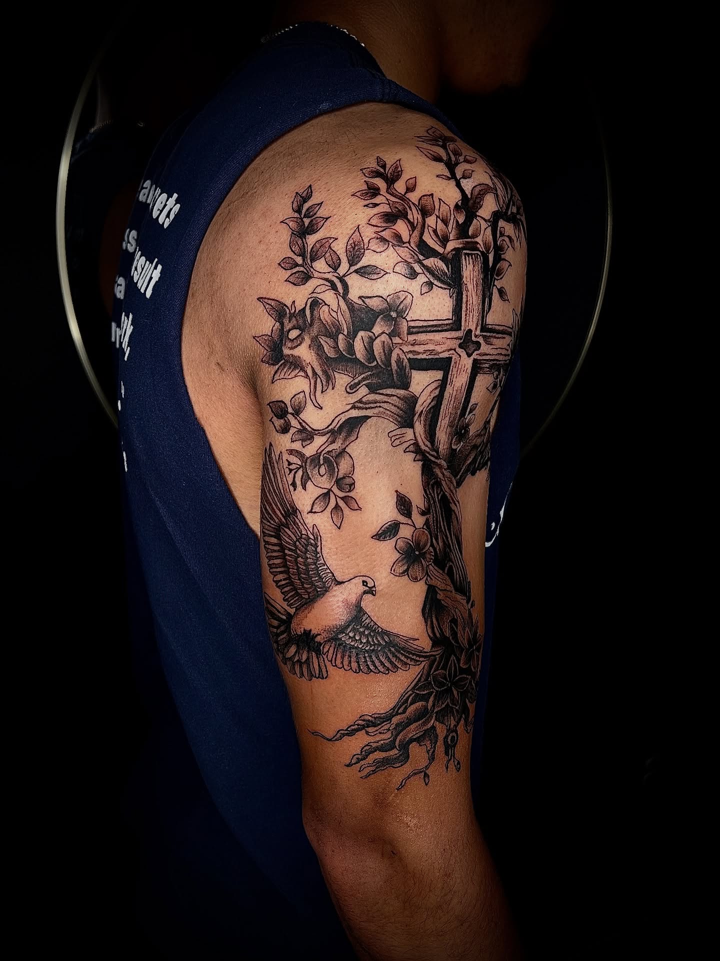 Tattoo by @inkstinctual — black_and_grey, realism