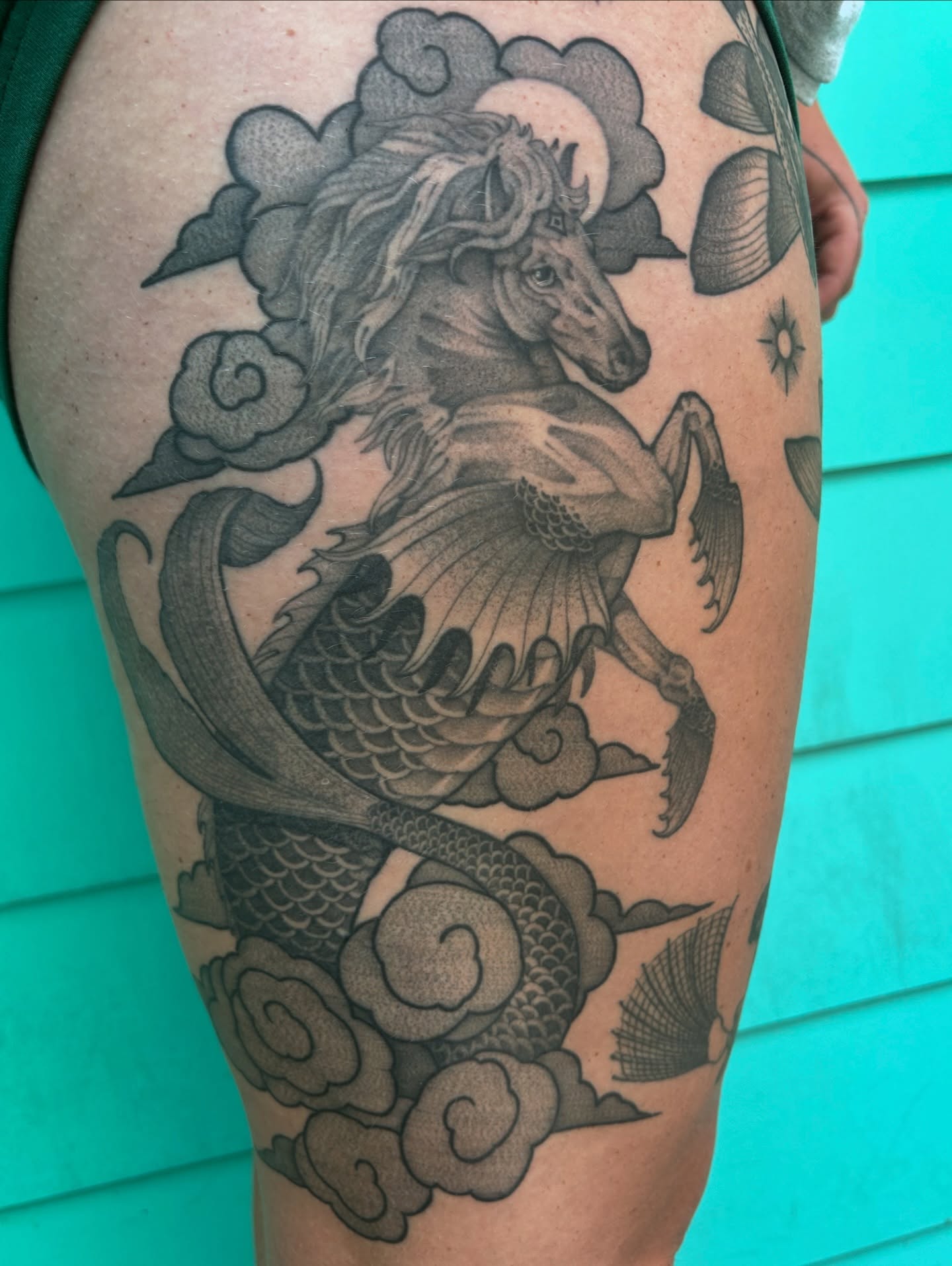 Tattoo by @catzilla_tattoos — black_and_grey