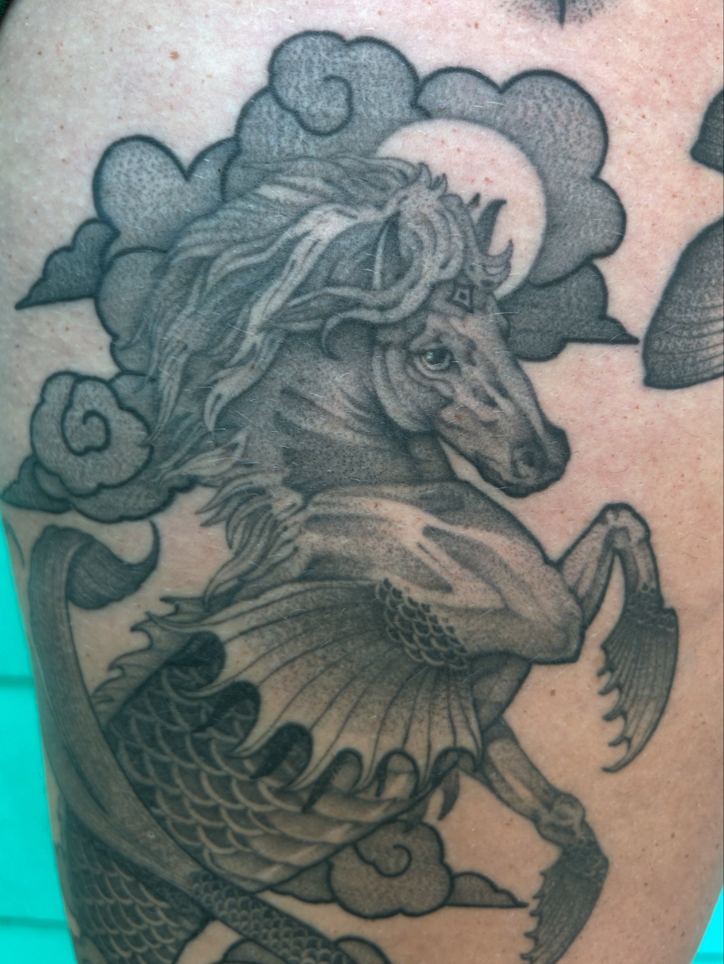 Tattoo by @catzilla_tattoos — black_and_grey
