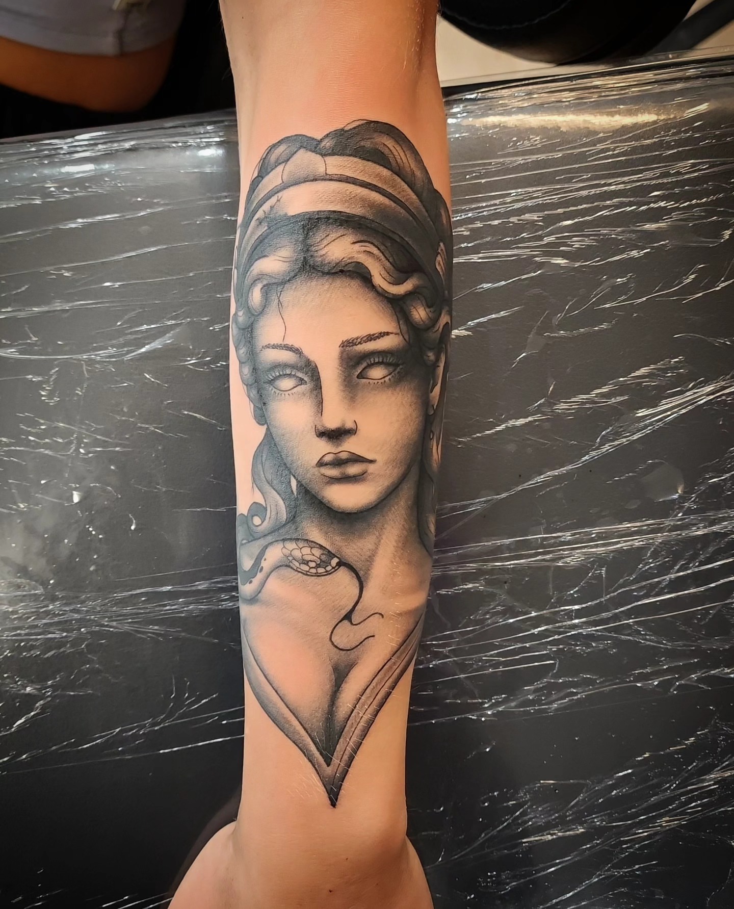 Tattoo by @dunebuggybobby — black_and_grey, realism