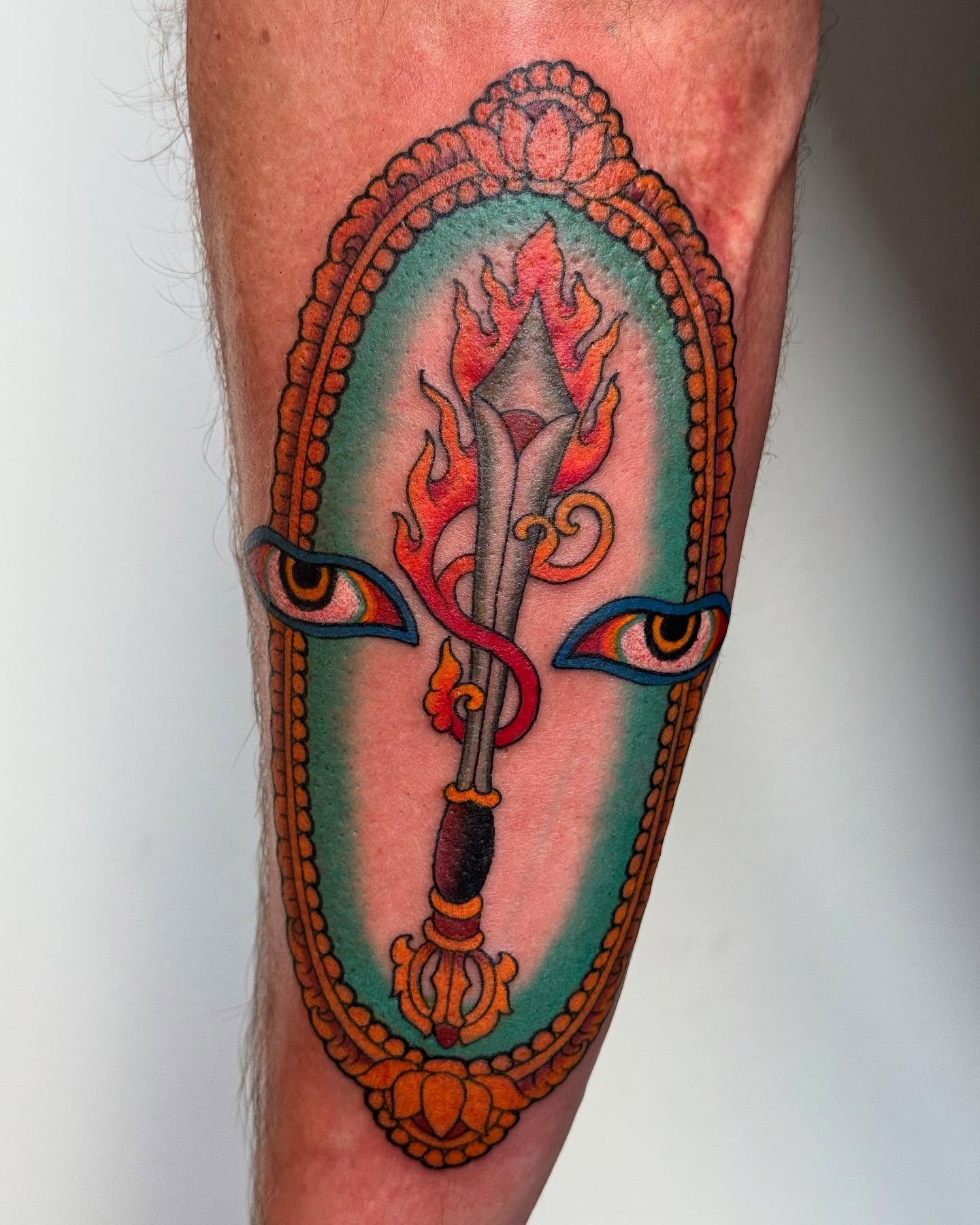 Tattoo by @sootattoos — american_traditional, dotwork