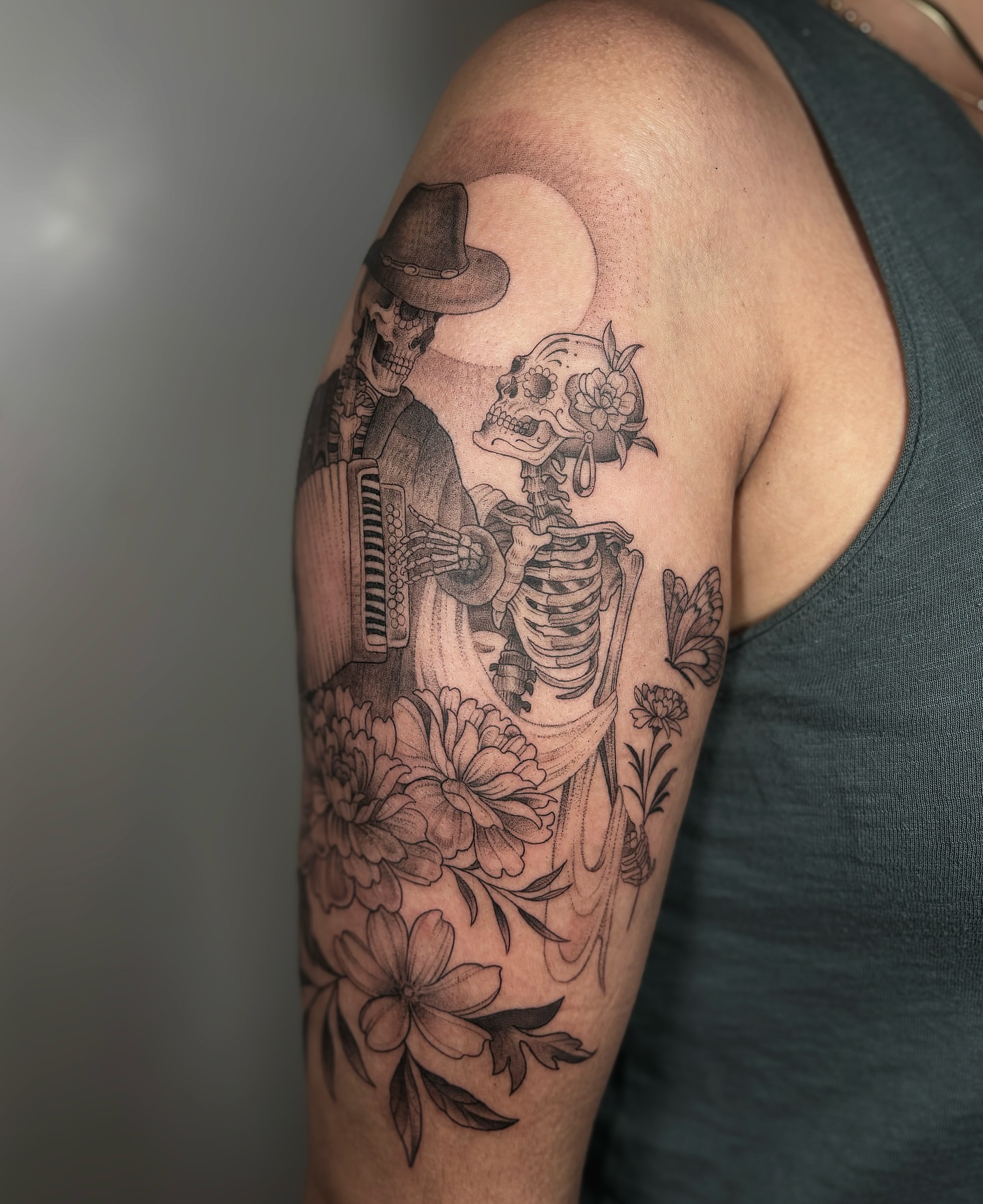 Tattoo by @kinseymillertattoo — black_and_grey, realism