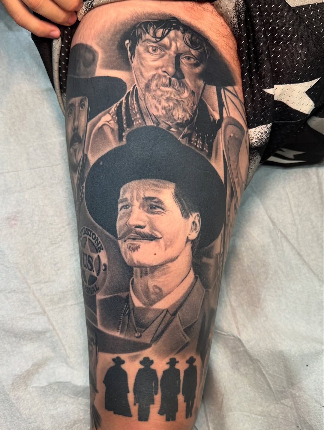 Tattoo by @braddoziertattoos — realism, black_and_grey