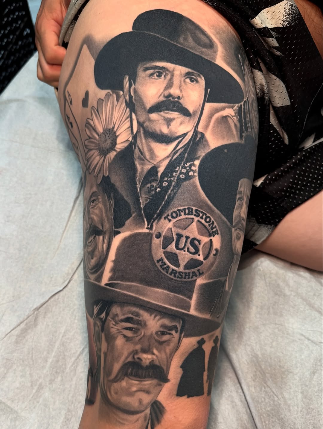 Tattoo by @braddoziertattoos — realism, black_and_grey