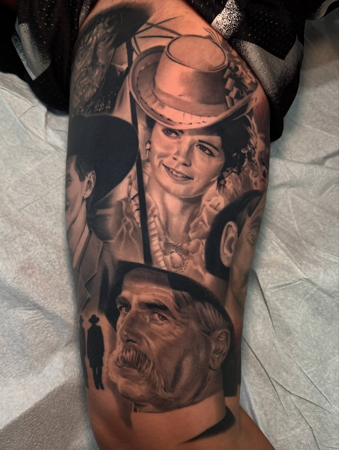 Tattoo by @braddoziertattoos — realism, black_and_grey