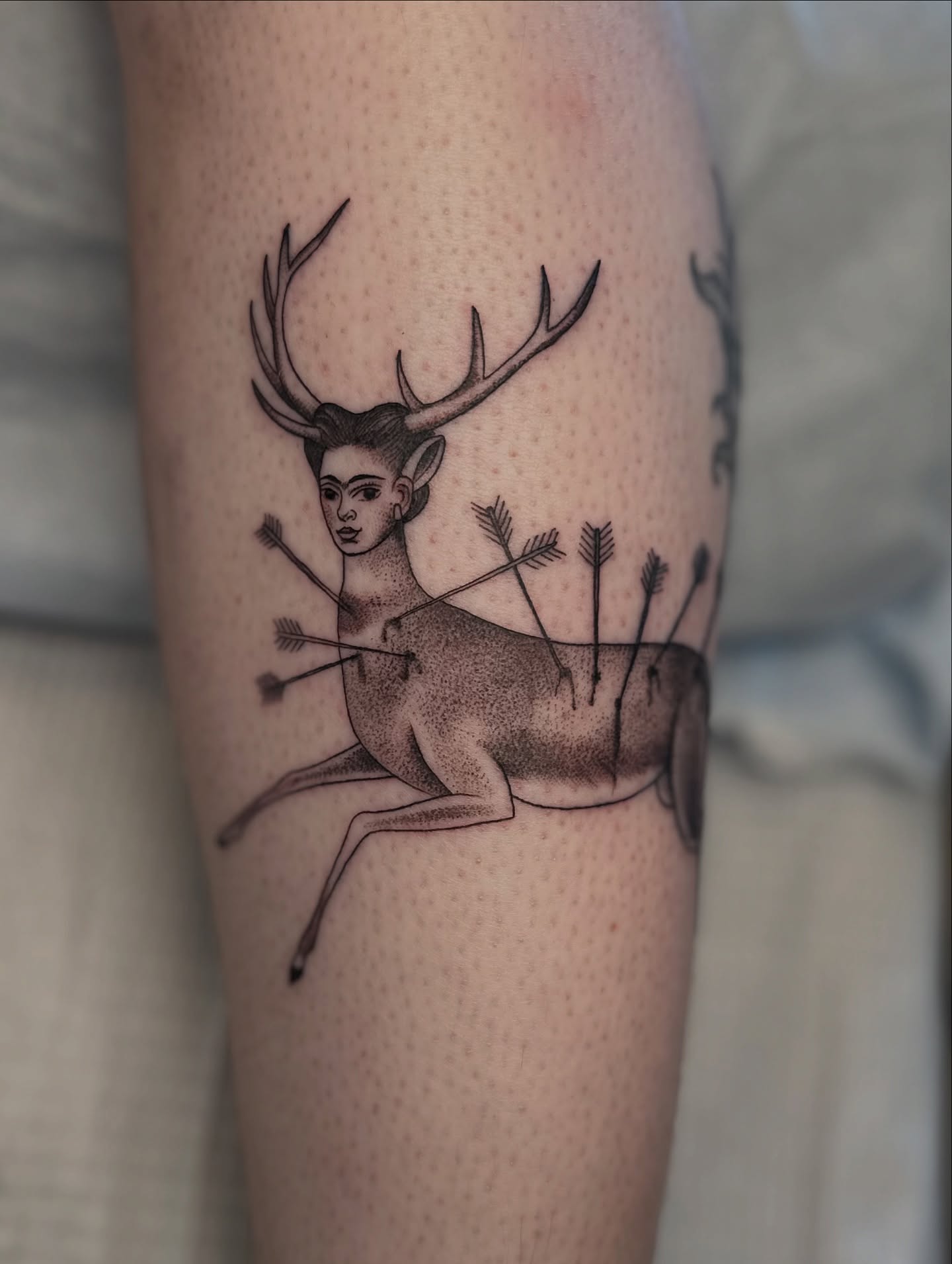 Tattoo by @kindredspirits_tattoo โ dotwork, realism