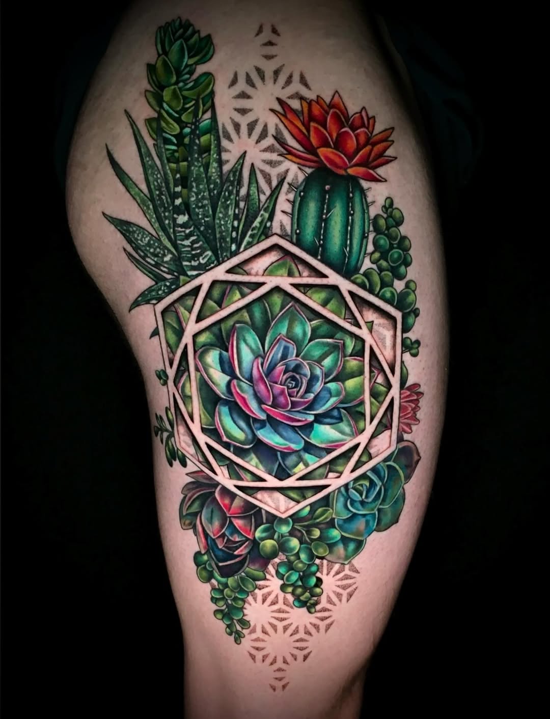 Tattoo by @ray.tattooer — realism, geometric