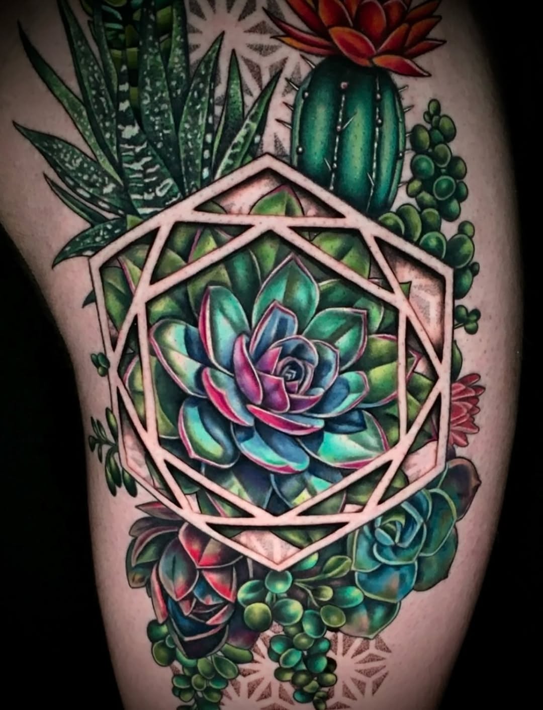 Tattoo by @ray.tattooer — realism, geometric