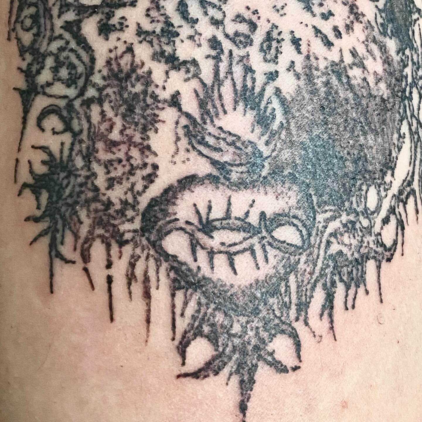 Tattoo by @sangresuciia — black_and_grey