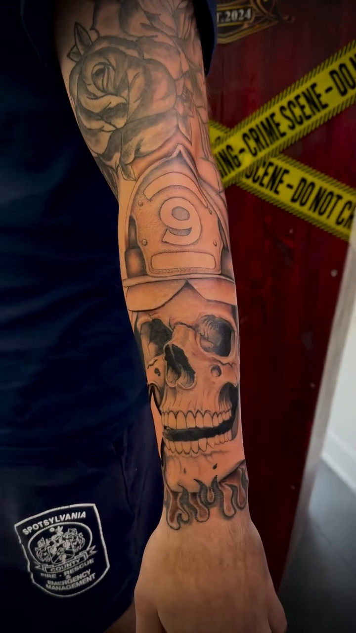 Tattoo by @timothythetattooist — black_and_grey, realism