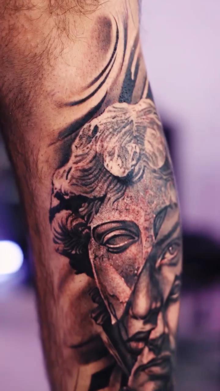 Tattoo by @mr.tea0801 — realism, black_and_grey