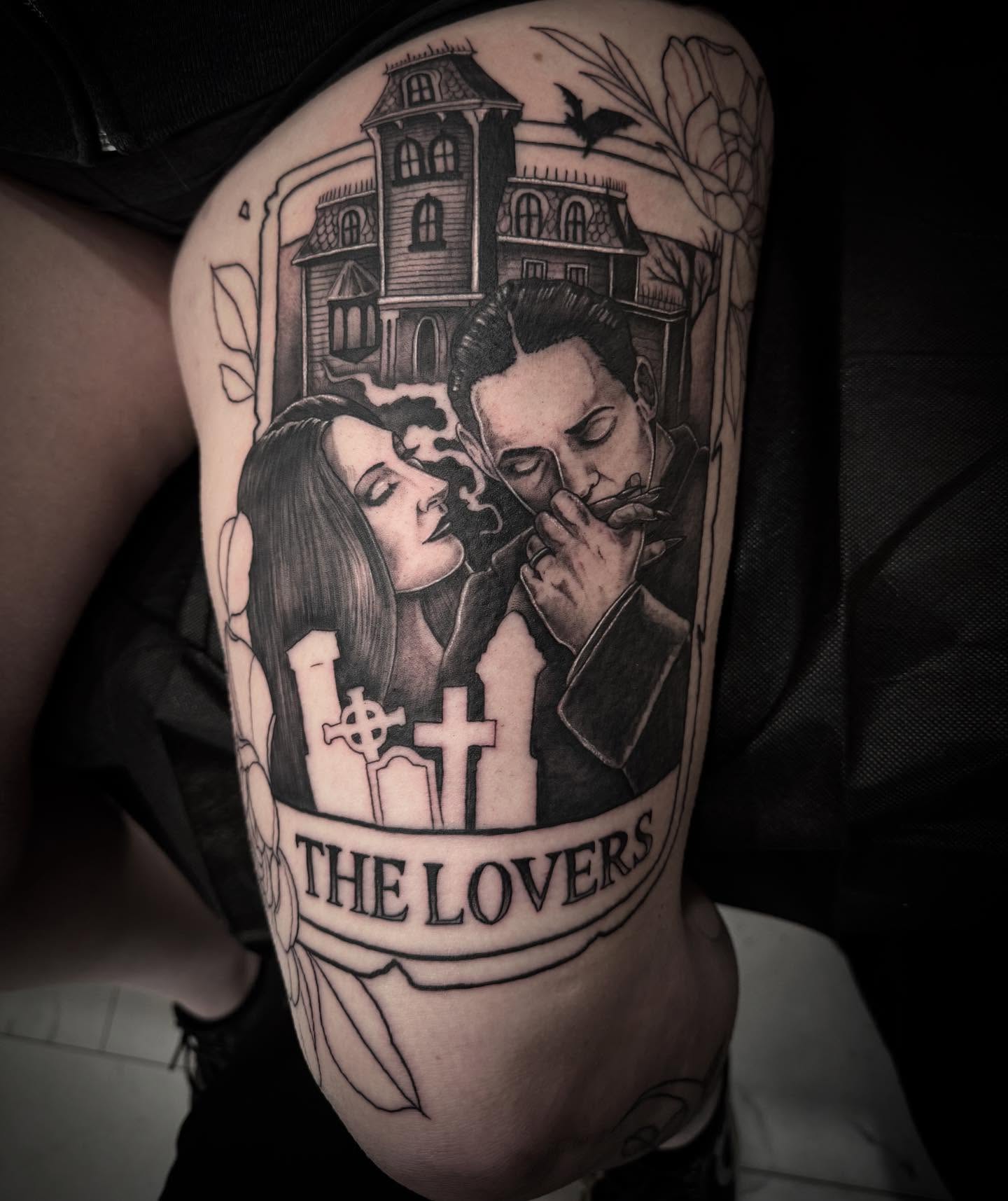Tattoo by @tats_earnhardt — black_and_grey