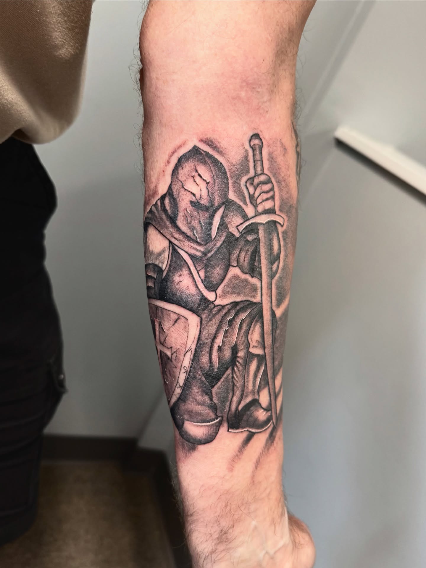 Tattoo by @urmomtat2 — black_and_grey