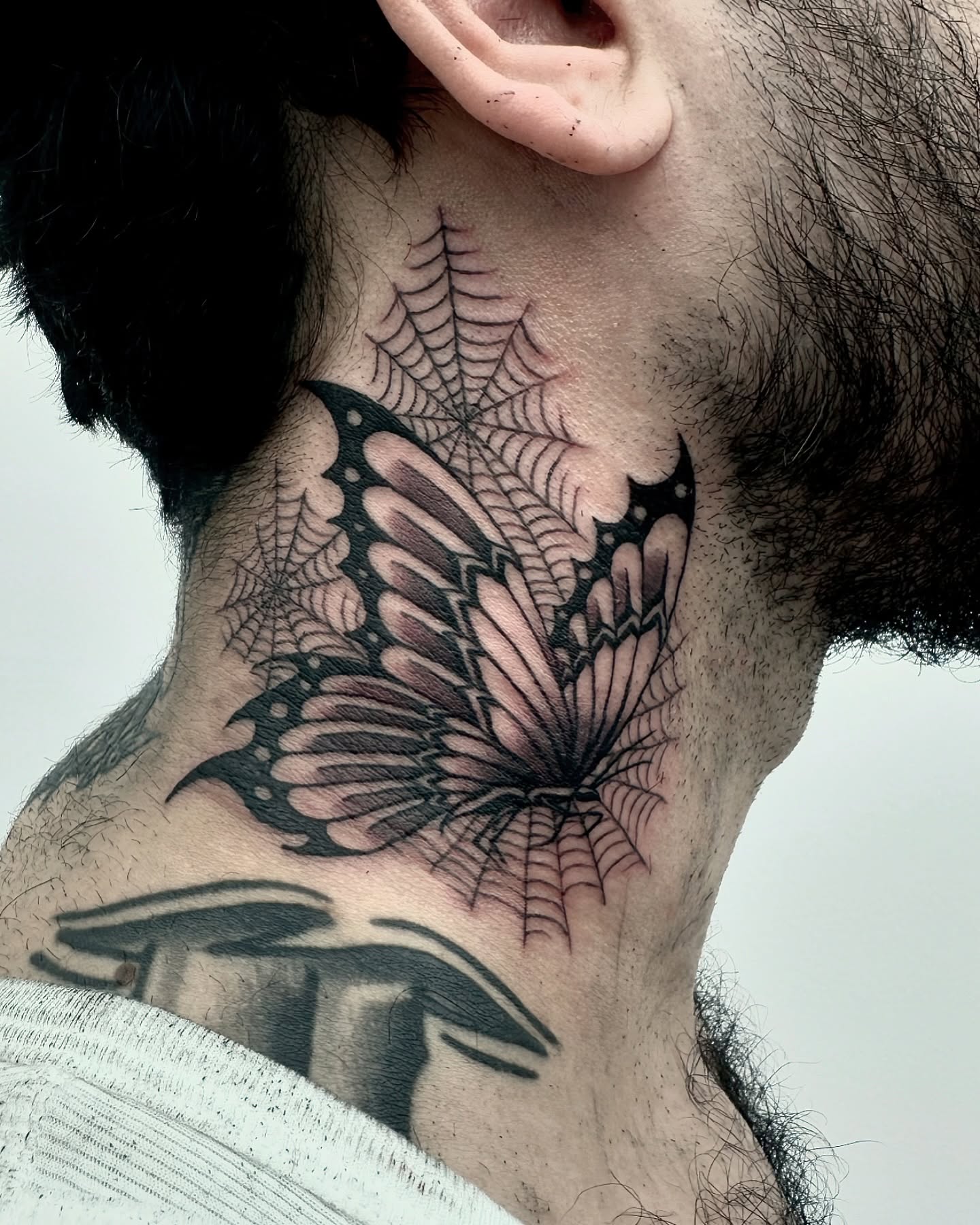 Tattoo by @jaybreentattooer — black_and_grey, geometric