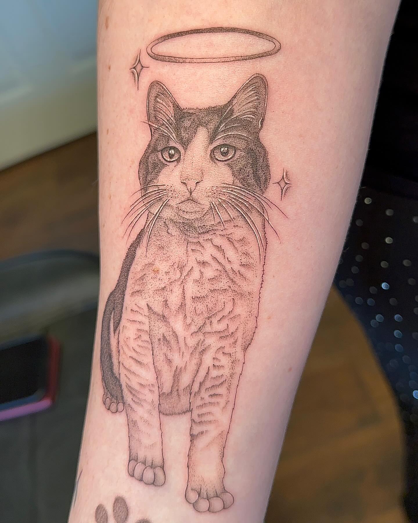 Tattoo by @bboujeeink2 — dotwork, realism