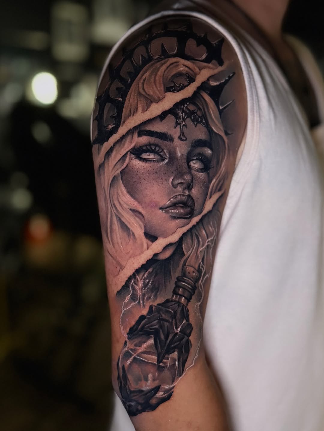 Realism tattoo on the forearm by Bailey Hancock
