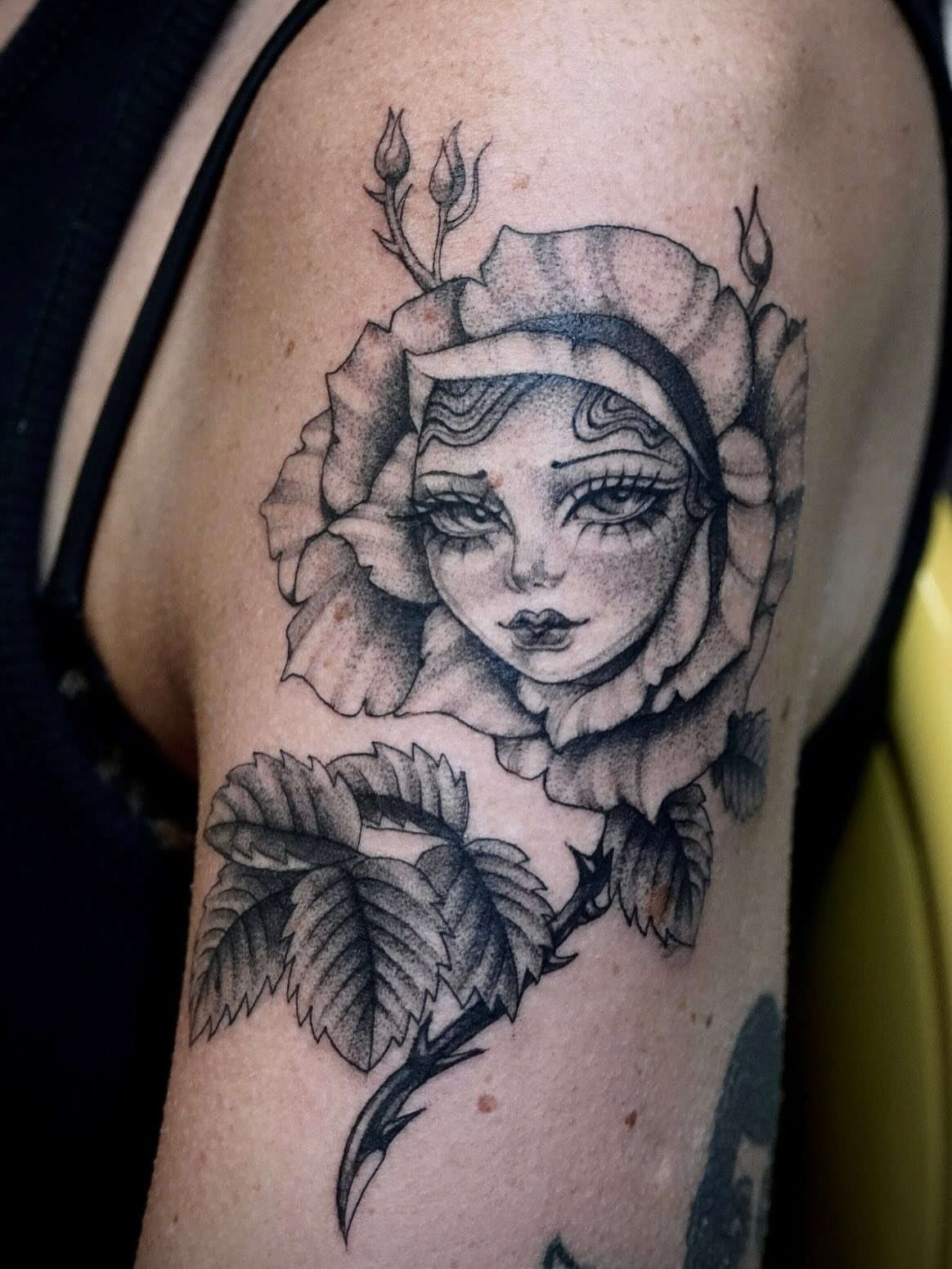 Tattoo by @jaded_youth_ — black_and_grey, realism