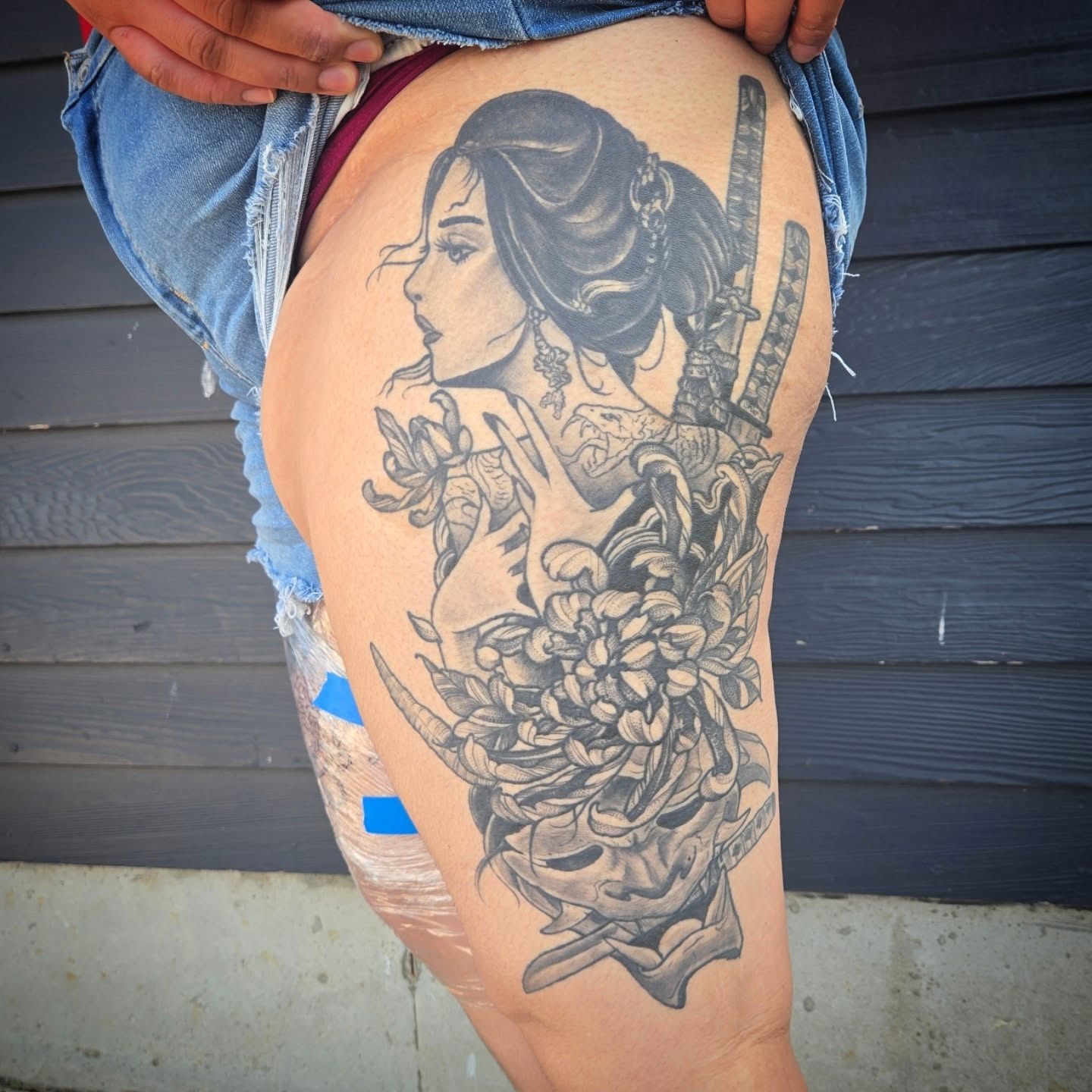 Tattoo by @killer_cait — black_and_grey, realism