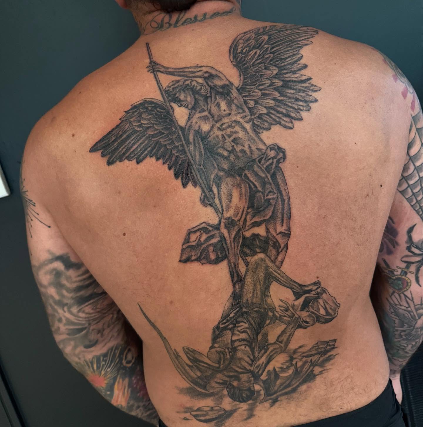 Tattoo by @tylerboltink — black_and_grey, realism