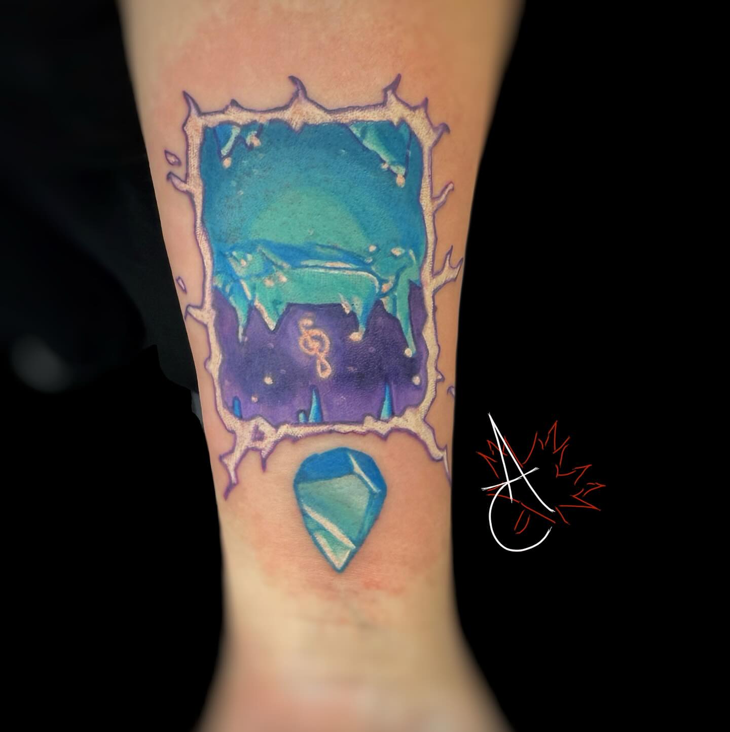 Tattoo by @artofcanada — watercolor