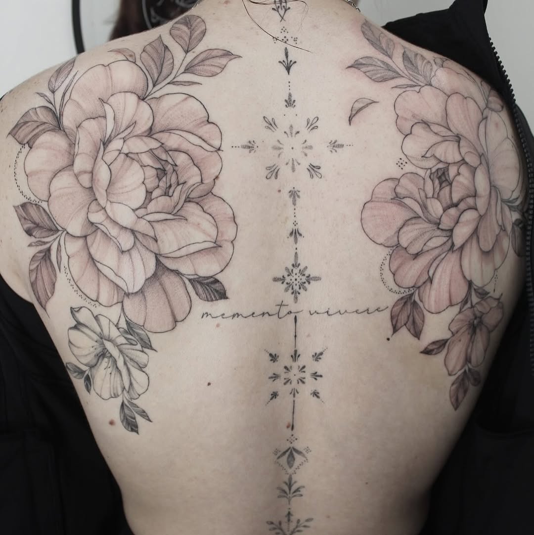 Tattoo by @inked.by_kloey — fine_line, black_and_grey