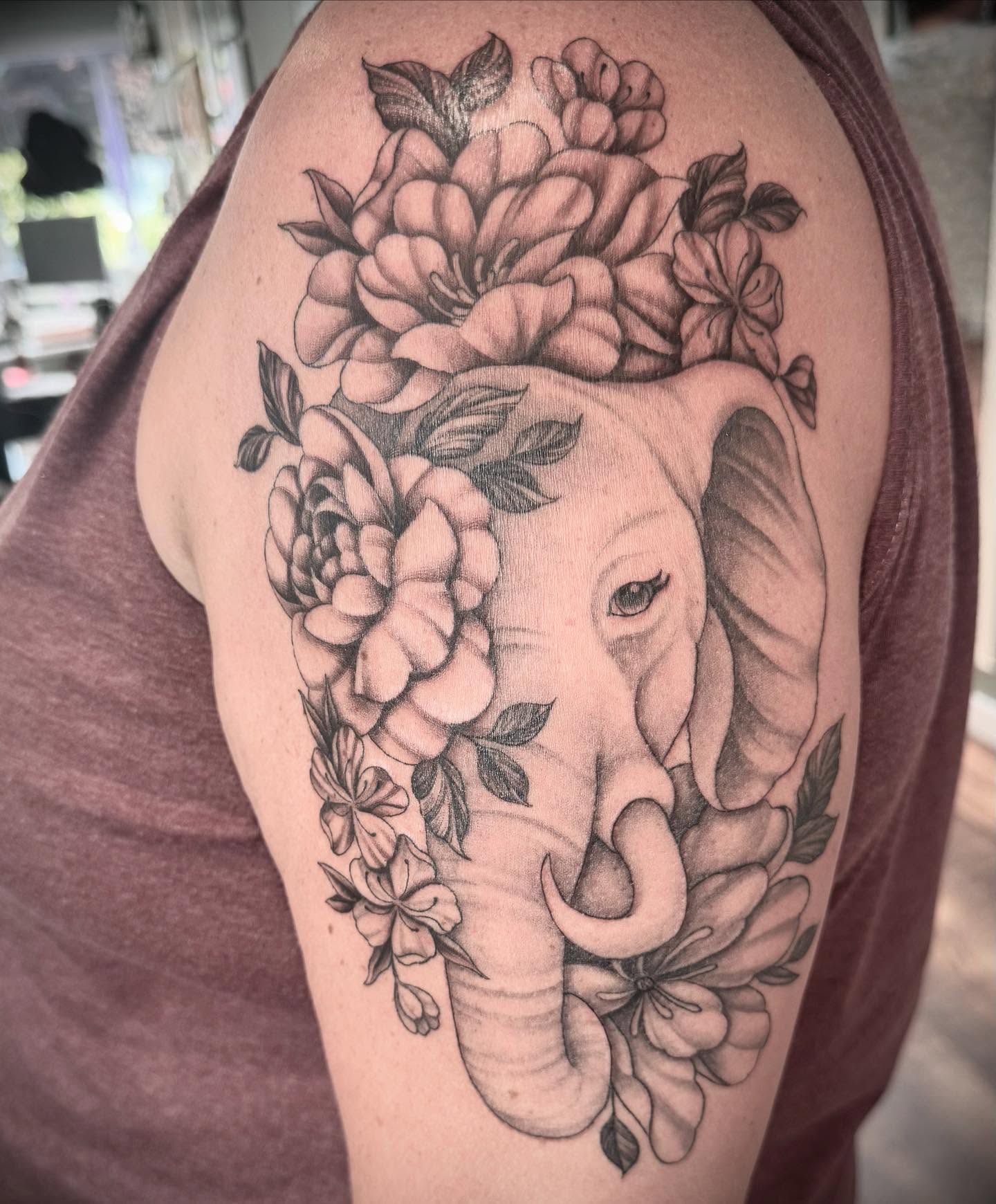 Tattoo by @tattooedbyrose — black_and_grey, realism