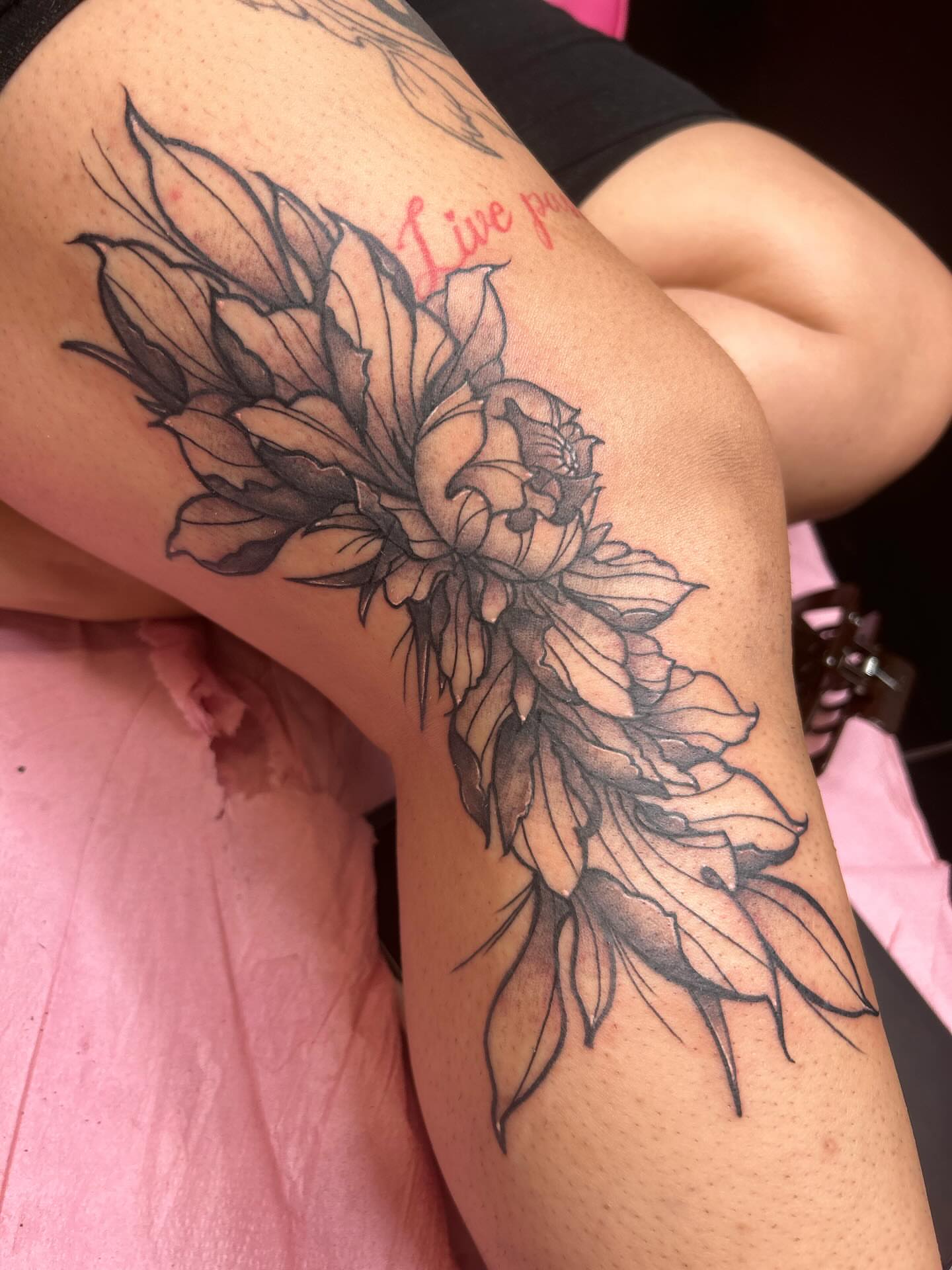 Tattoo by @mar.tattedfairy — black_and_grey