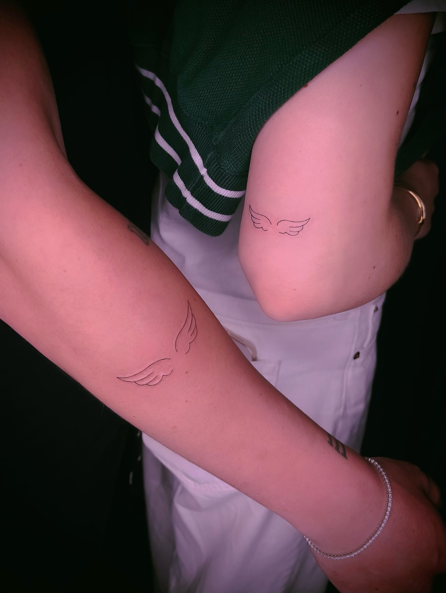 Wings fine line tattoo on the forearm by shawns π fine line & tiny tattoos