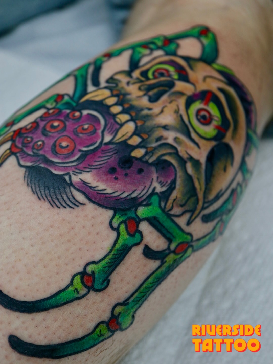 Tattoo by @shawzyriverside — american_traditional, dotwork