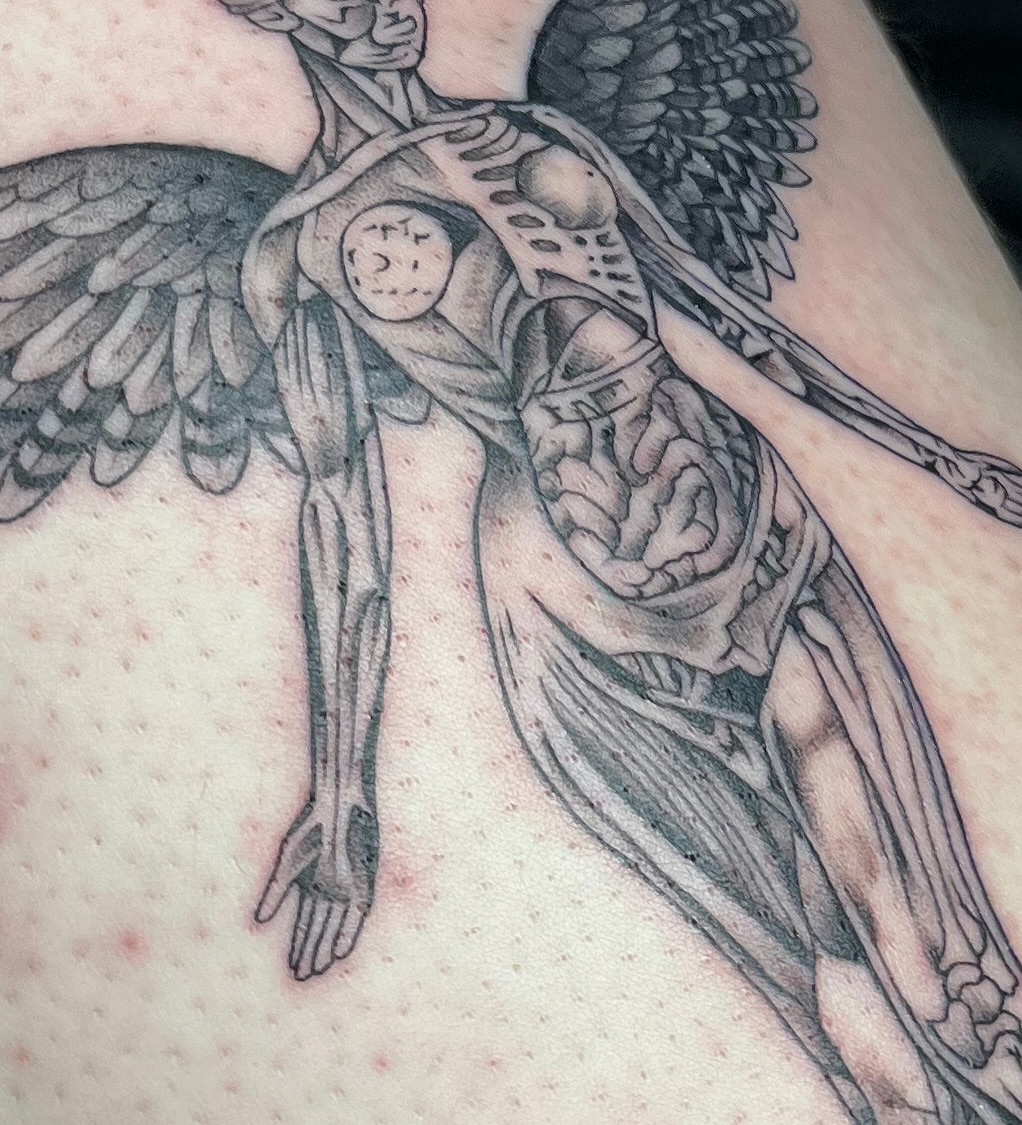 Tattoo by @arvay_tattoos — black_and_grey, realism