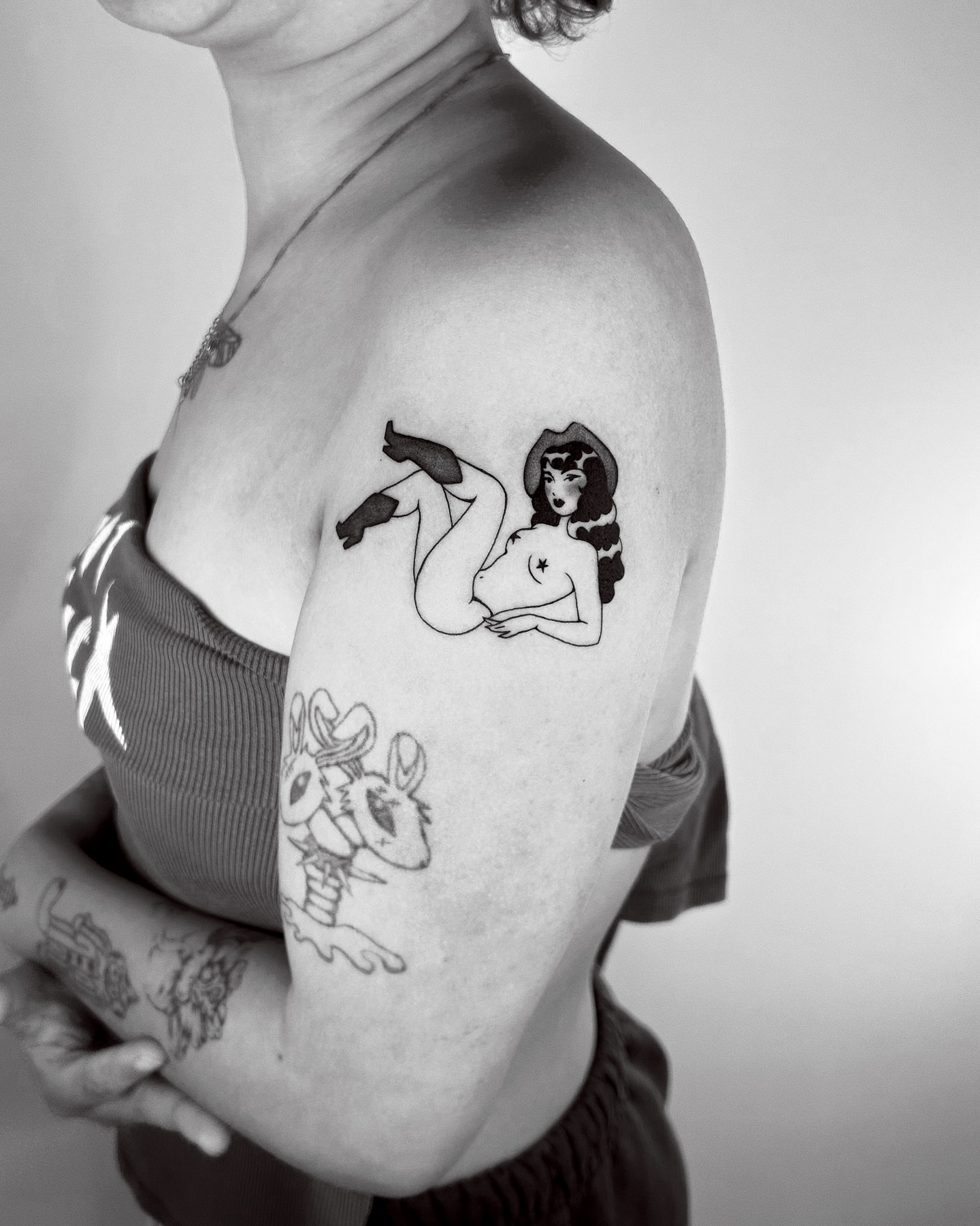 Tattoo by @ibuylemurs — black_and_grey