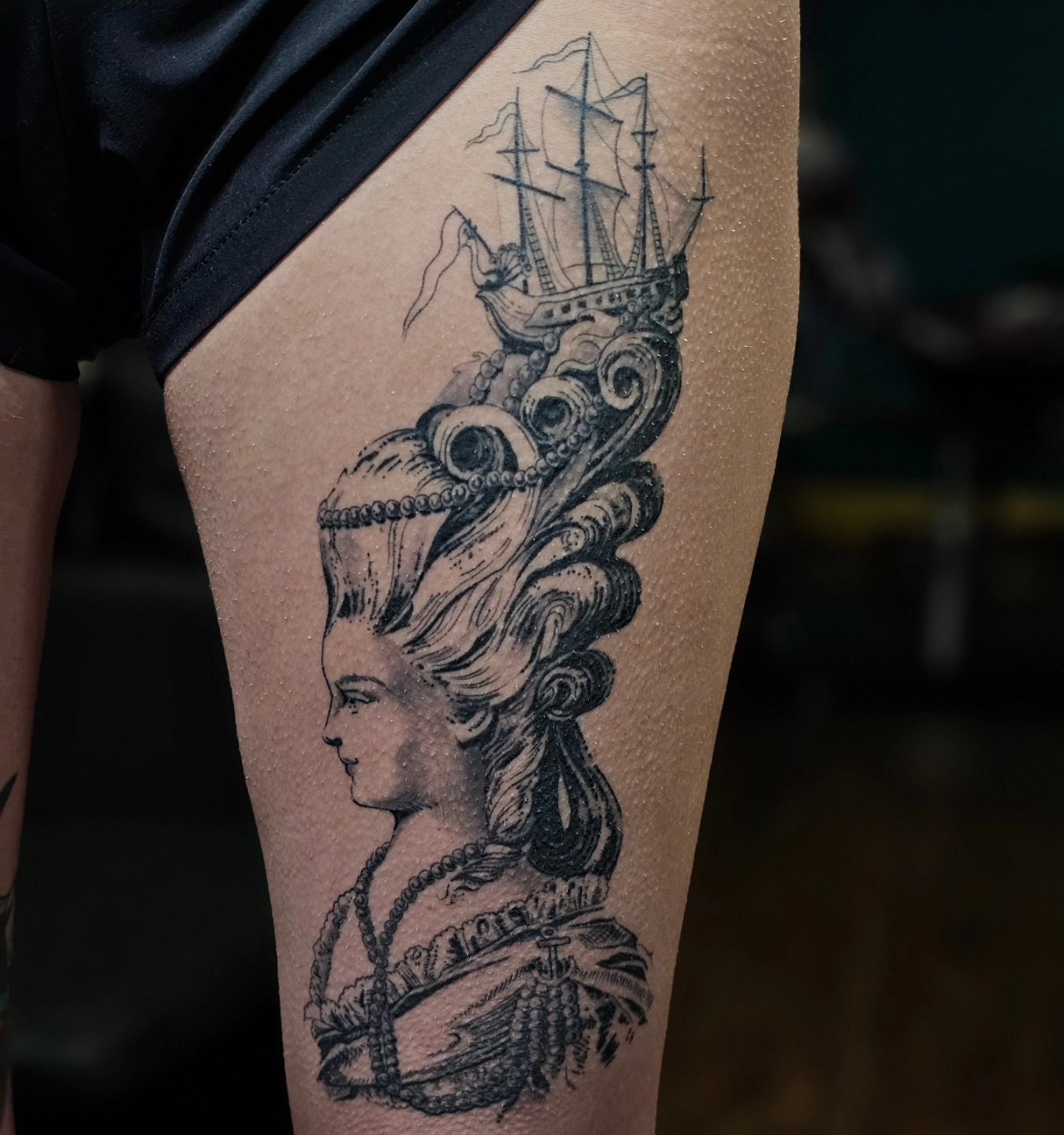 Tattoo by @ellatrick — black_and_grey, realism