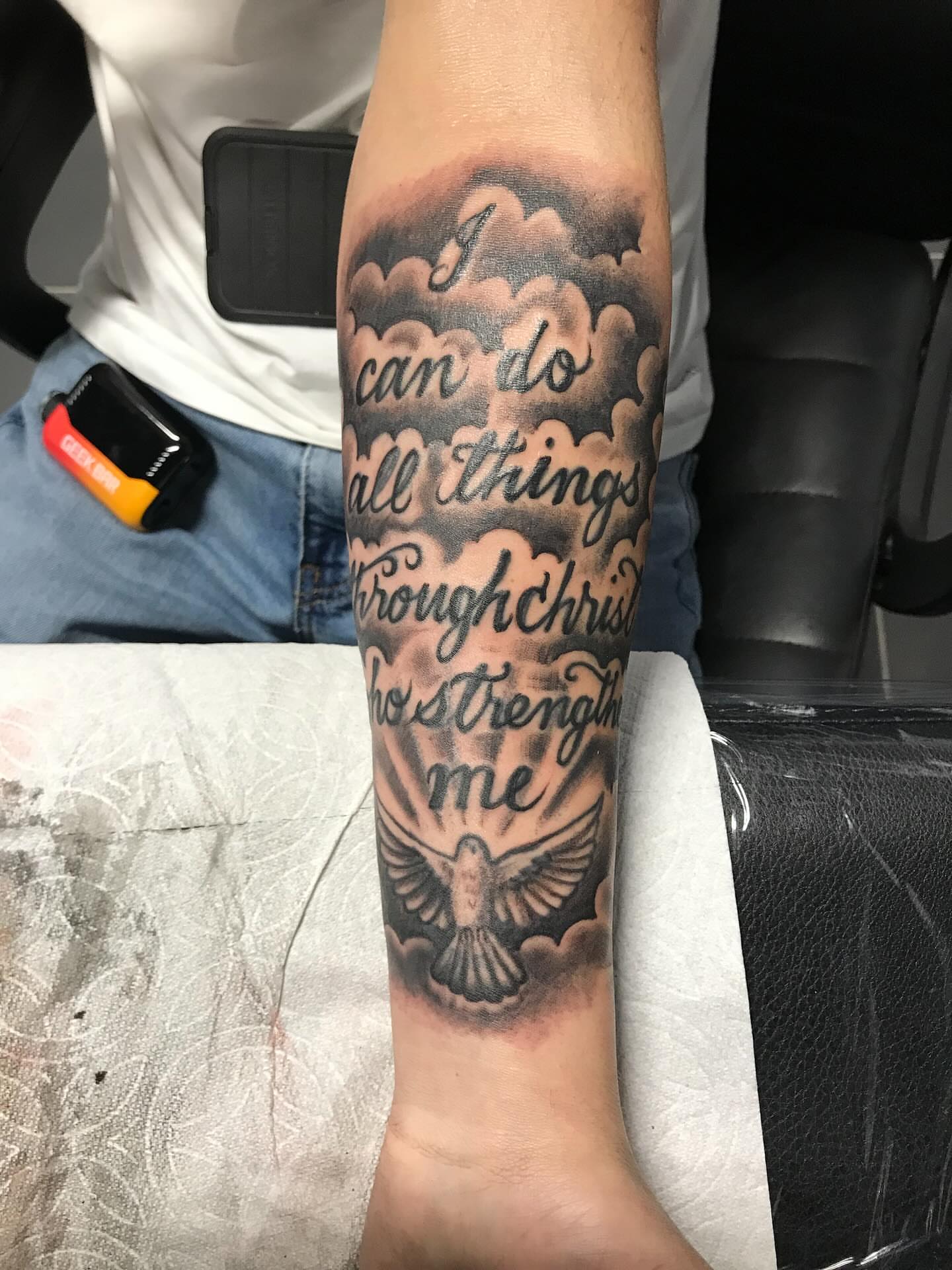 Tattoo by @chinos_tattoos โ lettering_script