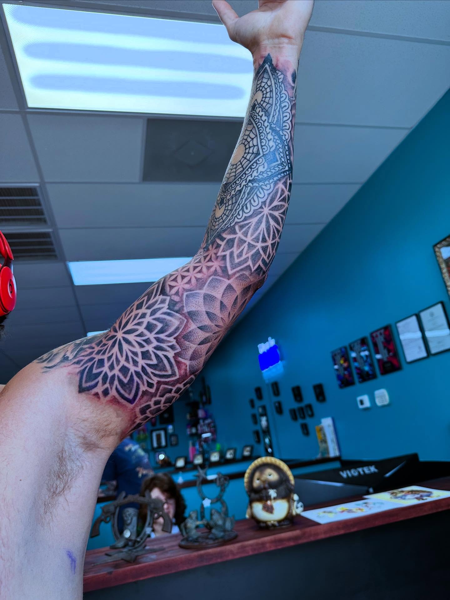 Tattoo by @tattoos_near_me — dotwork, geometric