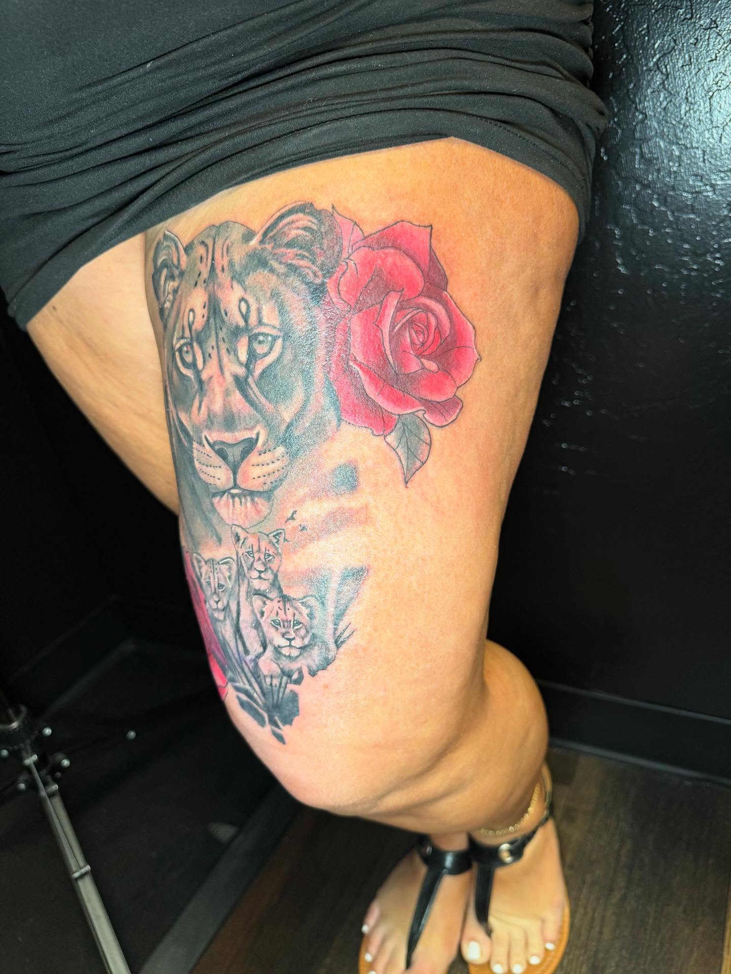 Tattoo by @csupremebluemagic — realism, dotwork