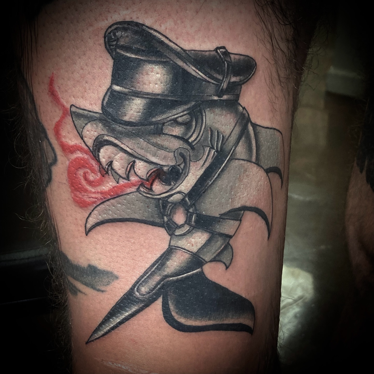 Tattoo by @bobbytrefztattoo — black_and_grey