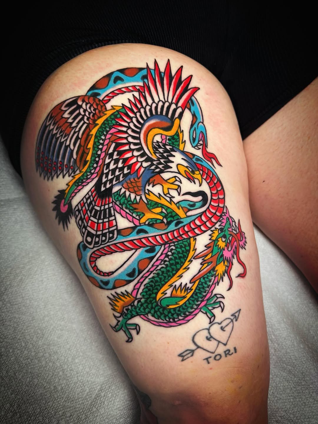 Tattoo by @tat2kiki — american_traditional, neo_traditional