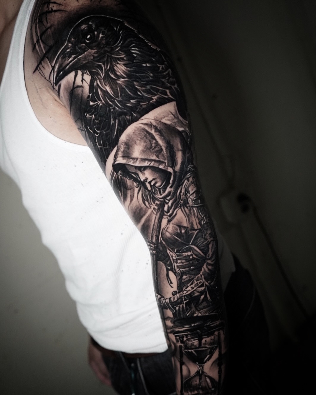 Tattoo by @josh_st_tat2 — black_and_grey, realism
