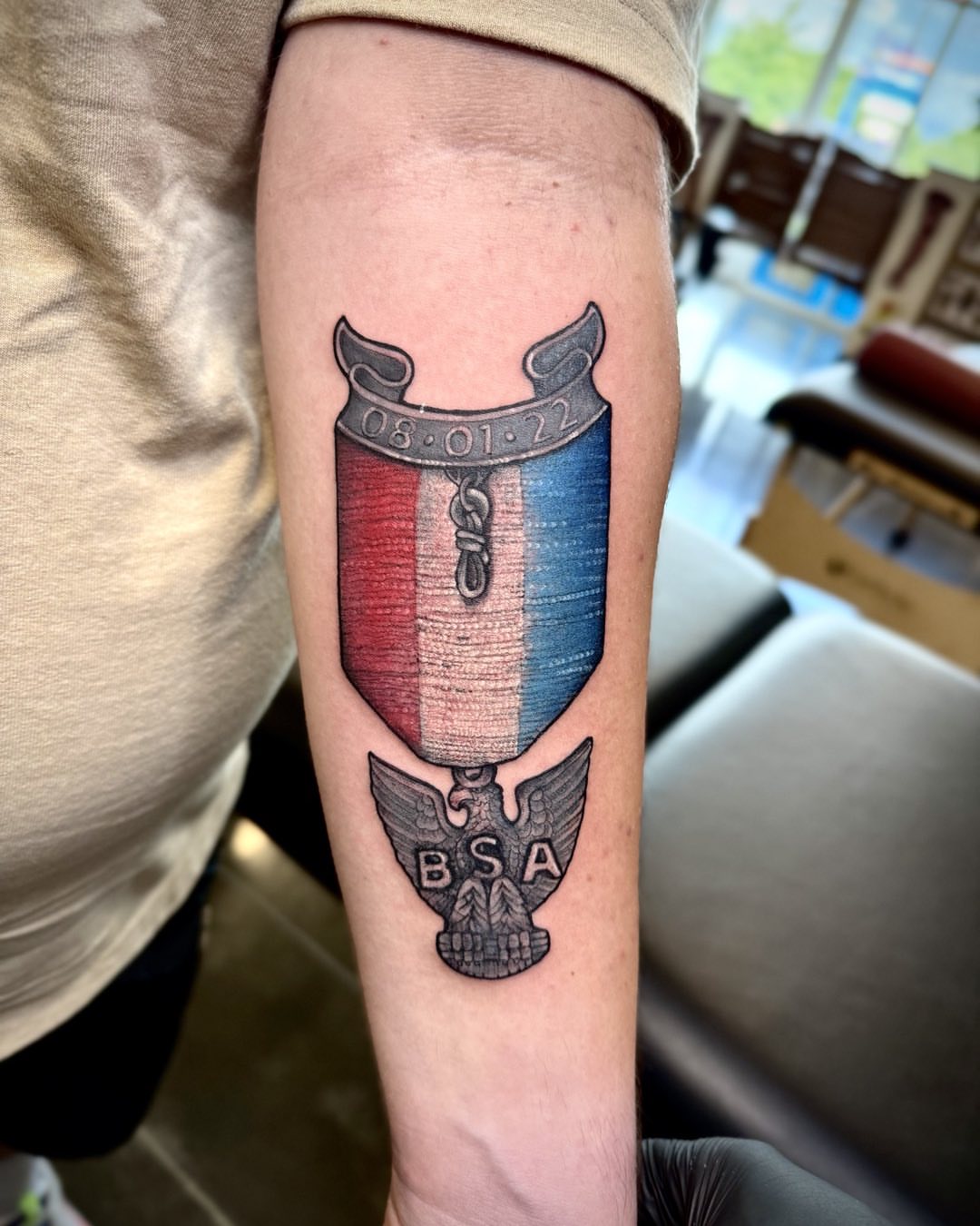 Tattoo by @trey_mann_tattooer — black_and_grey