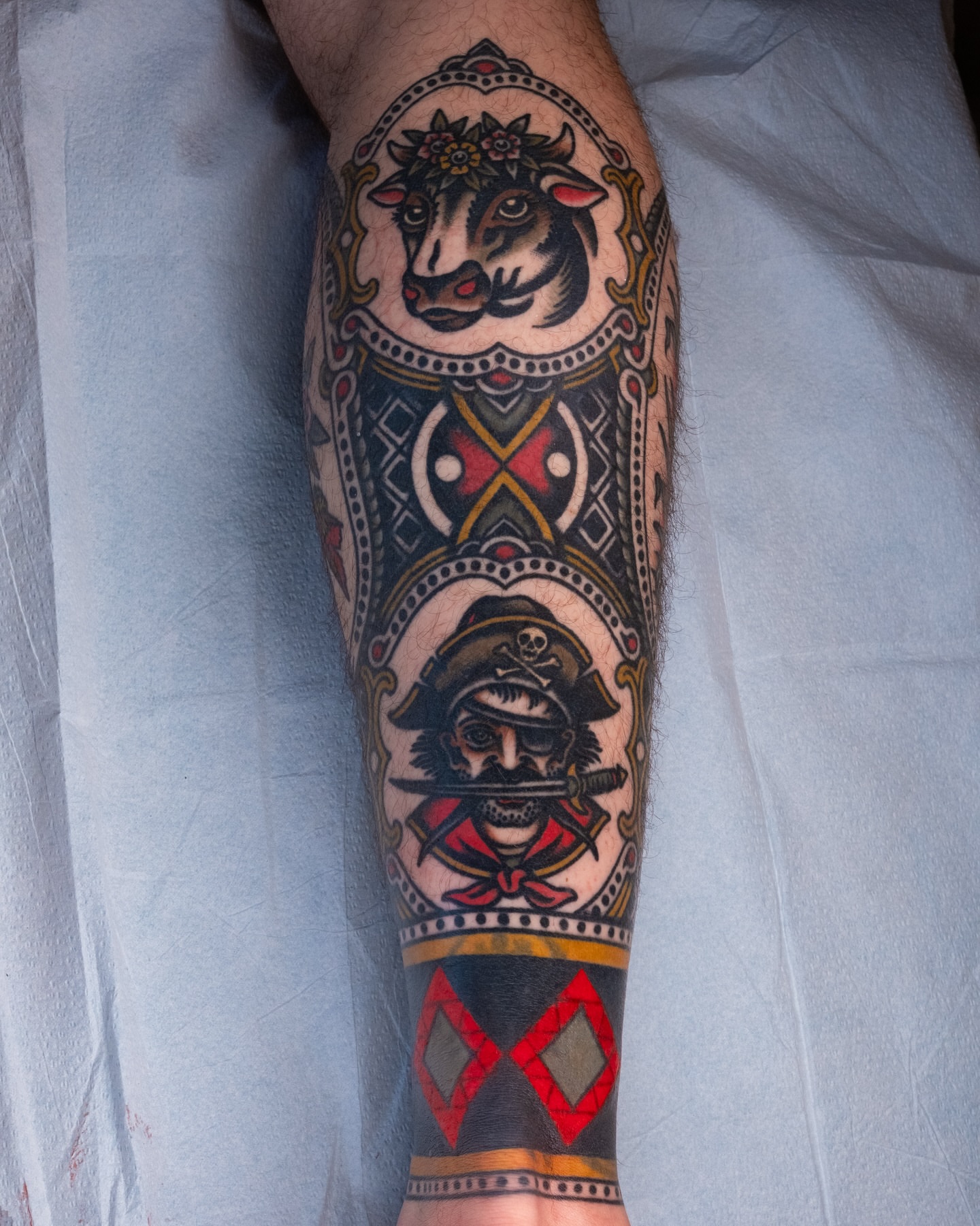 Tattoo by @adamjacksontattoos — american_traditional, geometric